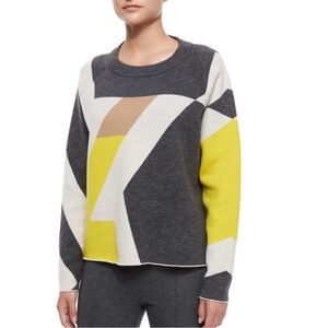 Rag & Bone "Hillary" Women's Colorblock Geometric Wool Sweater Size Medium